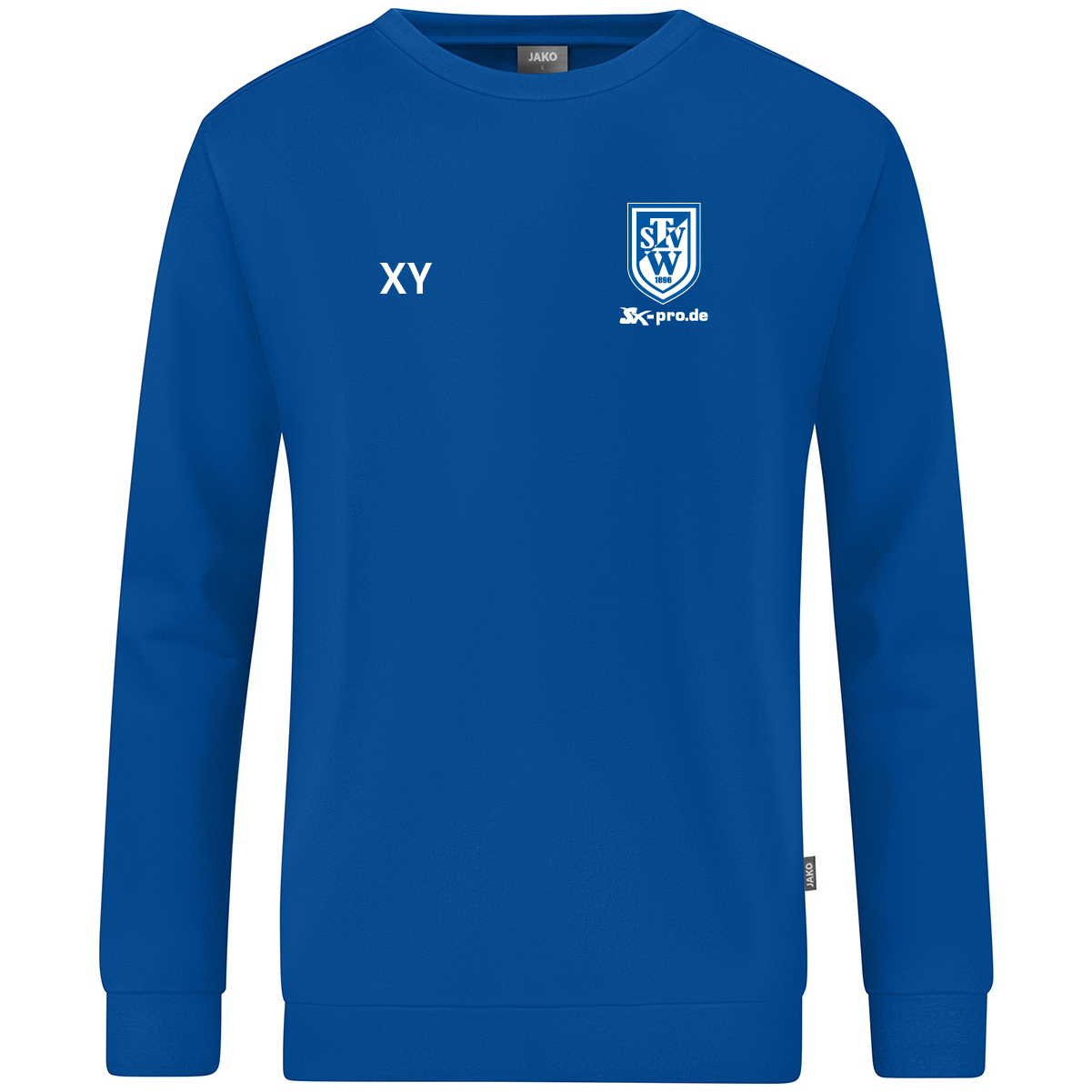 JAKO Sweat Organic inkl.Wappen und Vereinsname (Initialen optional)