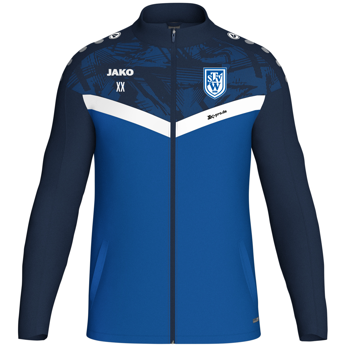 JAKO Polyesterjacke Iconic inkl.Wappen und Vereinsname (Initialen optional)
