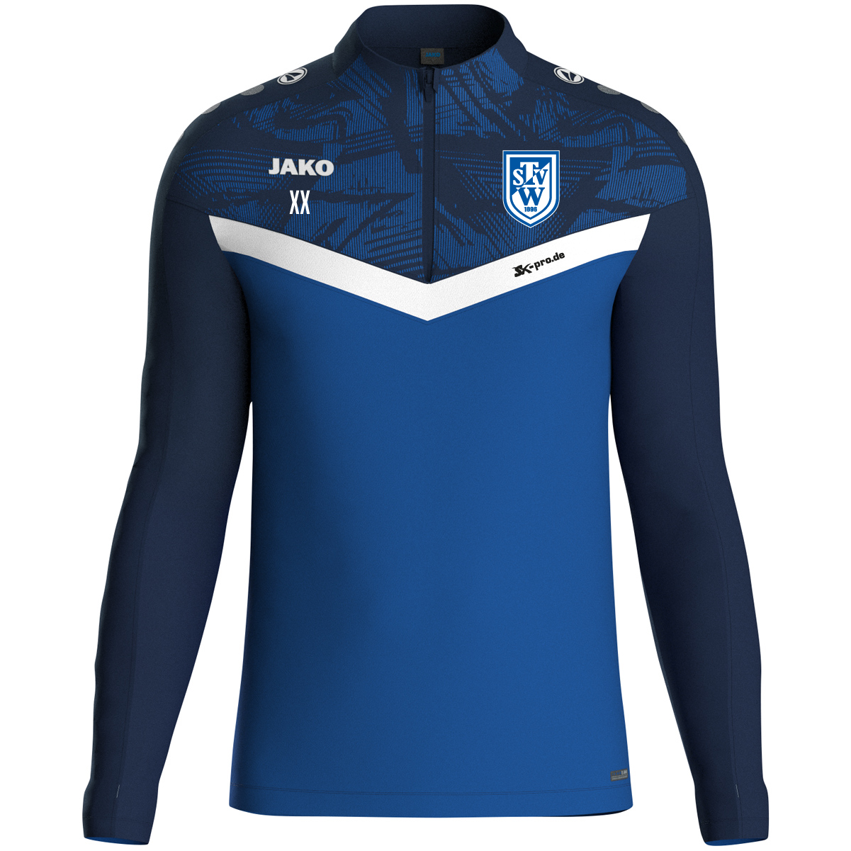 JAKO Ziptop Iconic inkl.Wappen und Vereinsname (Initialen optional)