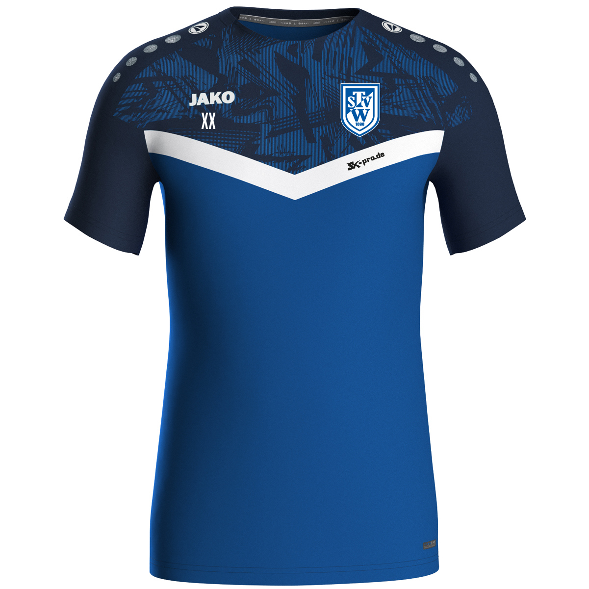JAKO T-Shirt Iconic inkl.Wappen und Vereinsname (Initialen optional)